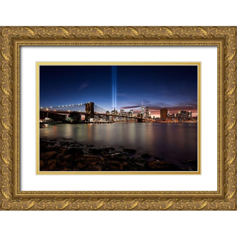 Untitled Gold Ornate Wood Framed Art Print with Double Matting by Martin Castan, David