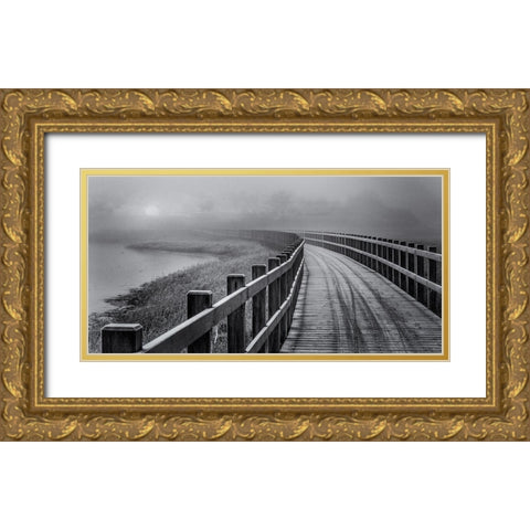 The Path To Something Better. Gold Ornate Wood Framed Art Print with Double Matting by Londal, Leif