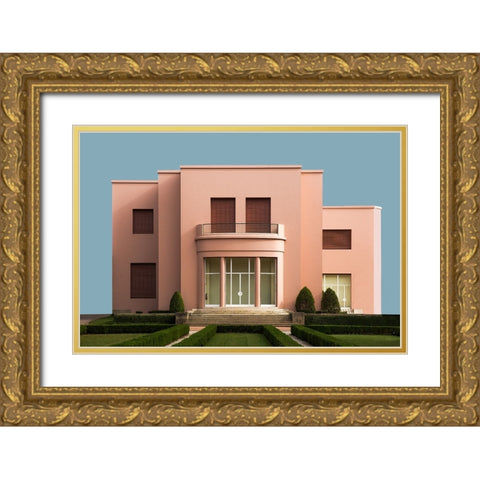 Untitled Gold Ornate Wood Framed Art Print with Double Matting by Schuster, Inge