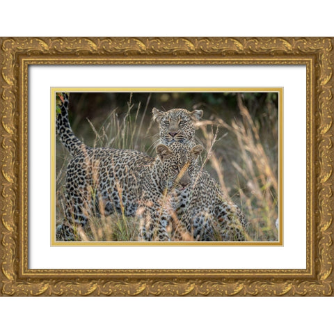 Mother And Daughter Gold Ornate Wood Framed Art Print with Double Matting by C. Sink, Jeffrey