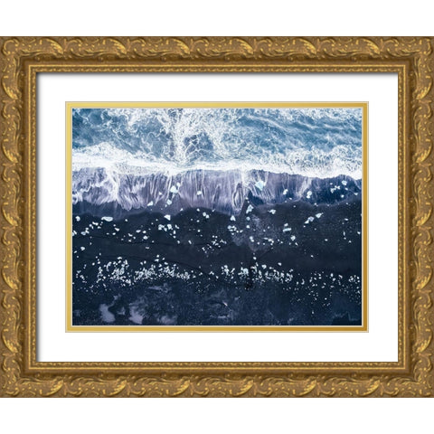 Jokulsarlon Gold Ornate Wood Framed Art Print with Double Matting by Carrillo Lopez, Antonio