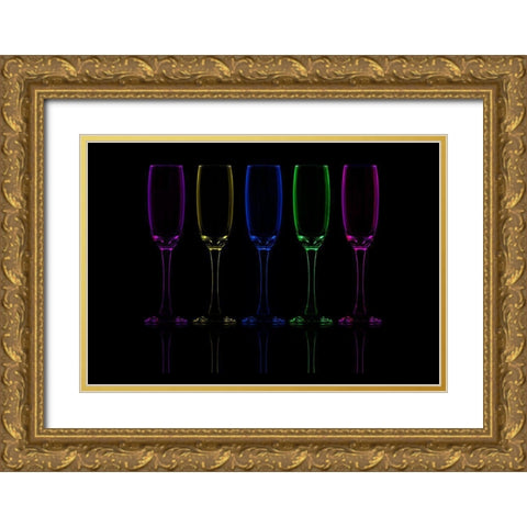Flutes Gold Ornate Wood Framed Art Print with Double Matting by Ashton-Jones, Howard