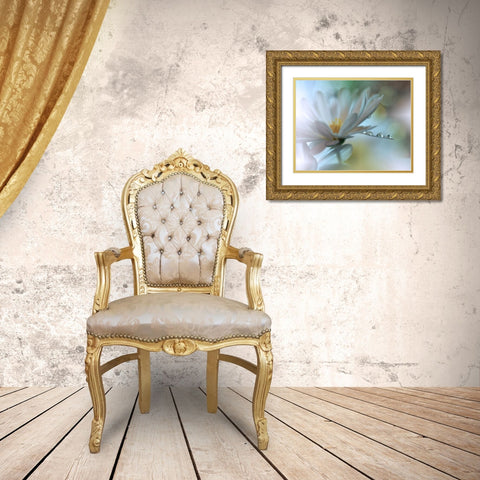 Light Touch... Gold Ornate Wood Framed Art Print with Double Matting by Nan, Juliana