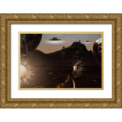 Inception Gold Ornate Wood Framed Art Print with Double Matting by Gabriel, Natalie