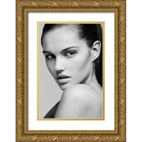 Frederika Gold Ornate Wood Framed Art Print with Double Matting by Krystynek Mqep, Martin