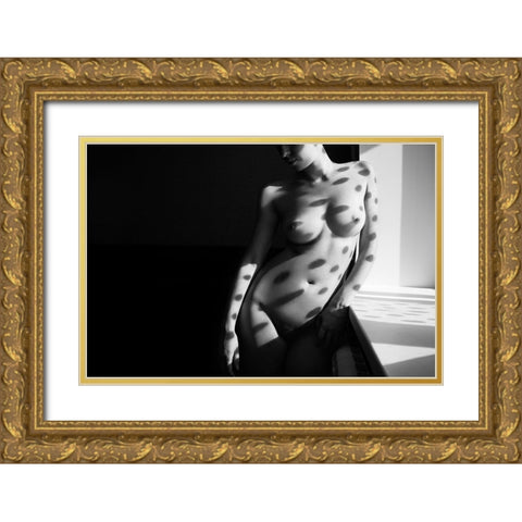 Roundels Gold Ornate Wood Framed Art Print with Double Matting by Faletkin, Mikhail