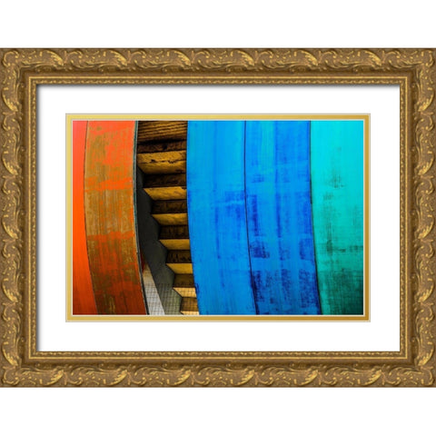 Untitled Gold Ornate Wood Framed Art Print with Double Matting by Schuster, Inge