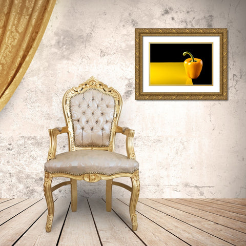 Discovering Yellow Gold Ornate Wood Framed Art Print with Double Matting by Miclea, Marius