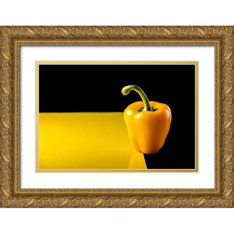 Discovering Yellow Gold Ornate Wood Framed Art Print with Double Matting by Miclea, Marius