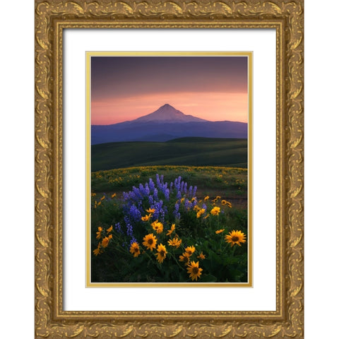 Bloomdido Gold Ornate Wood Framed Art Print with Double Matting by Bakir, Abdulkhalek