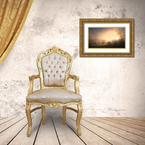 Glorious Morning Gold Ornate Wood Framed Art Print with Double Matting by Urlings, Lou