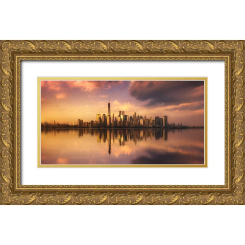 Untitled Gold Ornate Wood Framed Art Print with Double Matting by Martin Castan, David