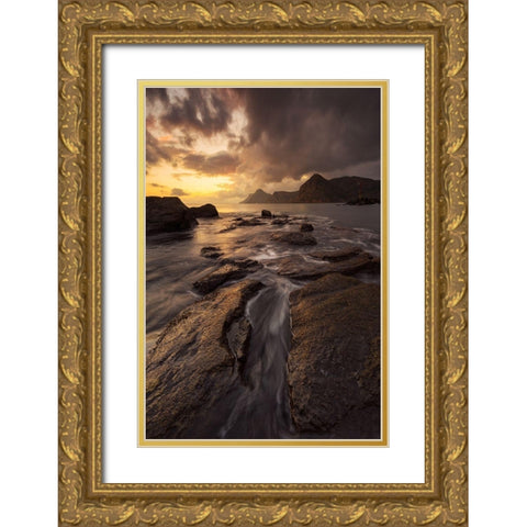 Portman Gold Ornate Wood Framed Art Print with Double Matting by Carrillo Lopez, Antonio