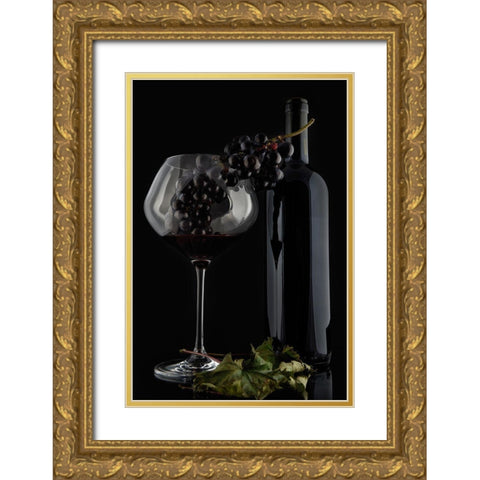 I Love Wine ! V Gold Ornate Wood Framed Art Print with Double Matting by Fabiano, Alessandro