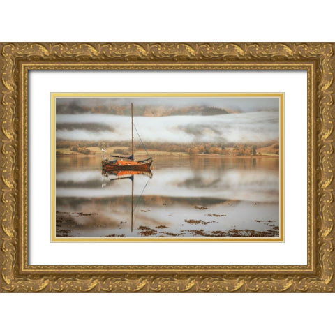 Sail Gold Ornate Wood Framed Art Print with Double Matting by Popan, Adrian