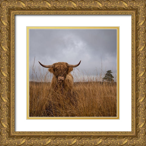 It Wasnt Me Gold Ornate Wood Framed Art Print with Double Matting by Van Den, Gert