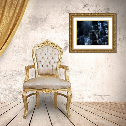 The One Gold Ornate Wood Framed Art Print with Double Matting by Shi, Fei