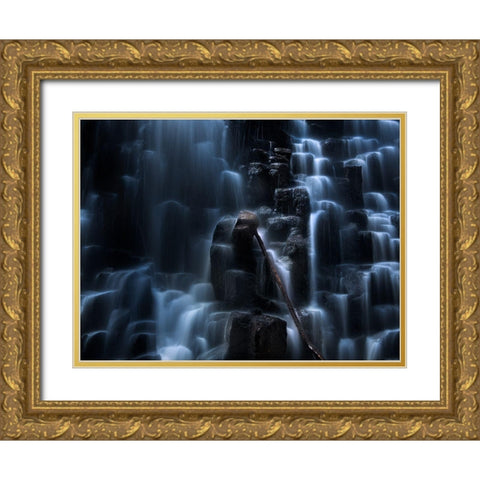 The One Gold Ornate Wood Framed Art Print with Double Matting by Shi, Fei