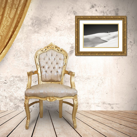 This One Hut Gold Ornate Wood Framed Art Print with Double Matting by Miribung, Vito