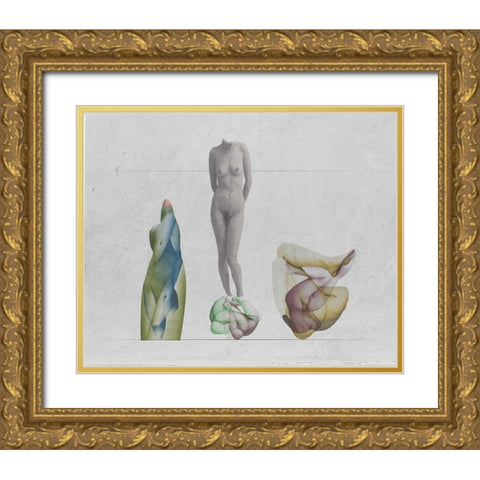 Seeds Gold Ornate Wood Framed Art Print with Double Matting by Hattori, Fuyuki