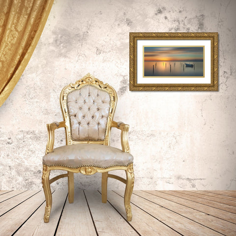 Sleep Time During Sunset ......... Gold Ornate Wood Framed Art Print with Double Matting by Haaksma, Piet
