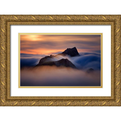 Storskiva Gold Ornate Wood Framed Art Print with Double Matting by Kruczynski, Wojciech