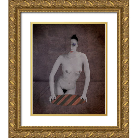 Just A Come-On From The Whores On Seventh Avenue Gold Ornate Wood Framed Art Print with Double Matting by Hattori, Fuyuki