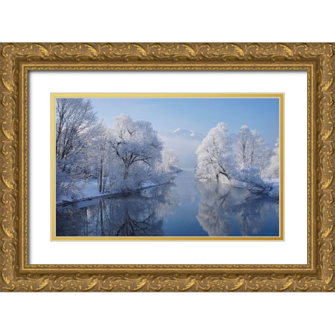 Coldest Morning Gold Ornate Wood Framed Art Print with Double Matting by Maier, Norbert
