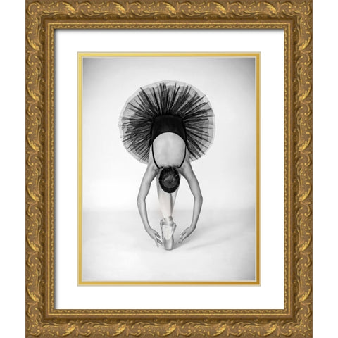 Ballet Technique Gold Ornate Wood Framed Art Print with Double Matting by Pentony MA, Pauline