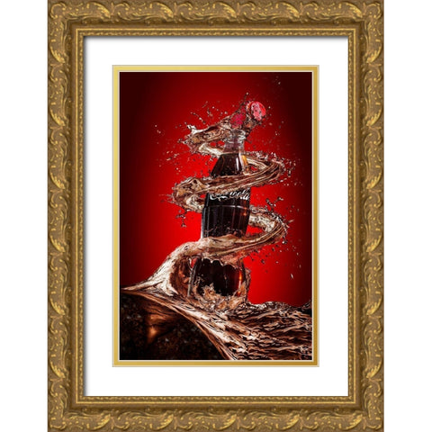 Open Happiness Gold Ornate Wood Framed Art Print with Double Matting by Yunta, Isma