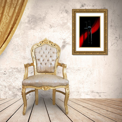 R. E. D. Gold Ornate Wood Framed Art Print with Double Matting by Reindl, Doris