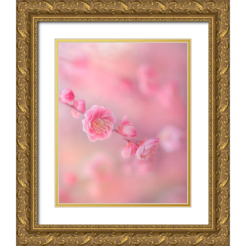 Untitled Gold Ornate Wood Framed Art Print with Double Matting by Koumura, Miyako