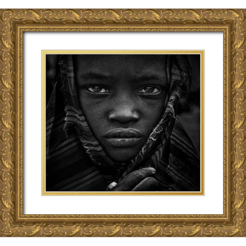 Untitled Gold Ornate Wood Framed Art Print with Double Matting by Inazio Kuesta, Joxe