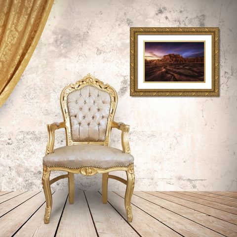 Red Land Gold Ornate Wood Framed Art Print with Double Matting by Martin Castan, David