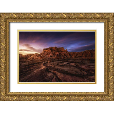 Red Land Gold Ornate Wood Framed Art Print with Double Matting by Martin Castan, David