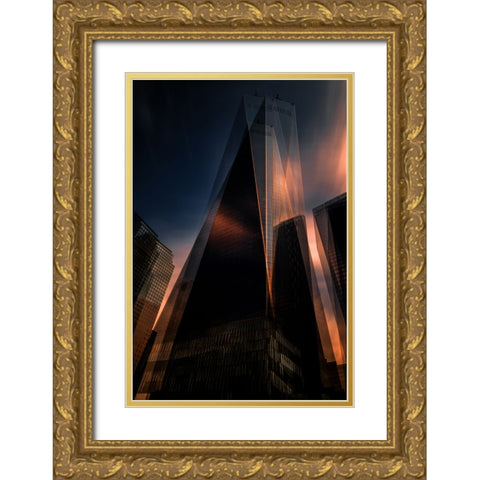 Grattacieli 4 Gold Ornate Wood Framed Art Print with Double Matting by Della Latta, Massimo