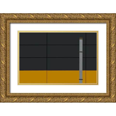 Standing Alone Gold Ornate Wood Framed Art Print with Double Matting by Niezen, Jan