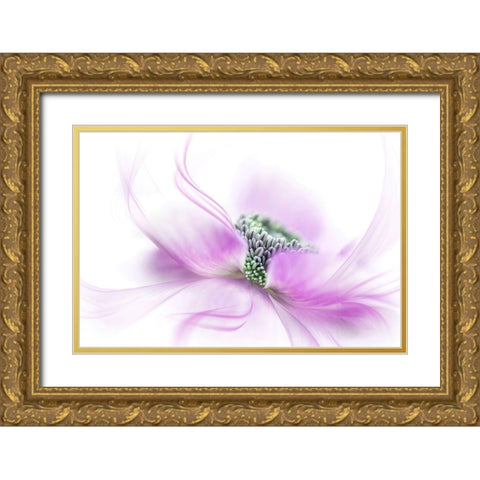 Flow Gold Ornate Wood Framed Art Print with Double Matting by Parker, Jacky