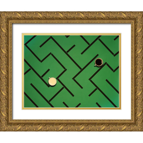 The Chase Gold Ornate Wood Framed Art Print with Double Matting by Lemos, Alfredo