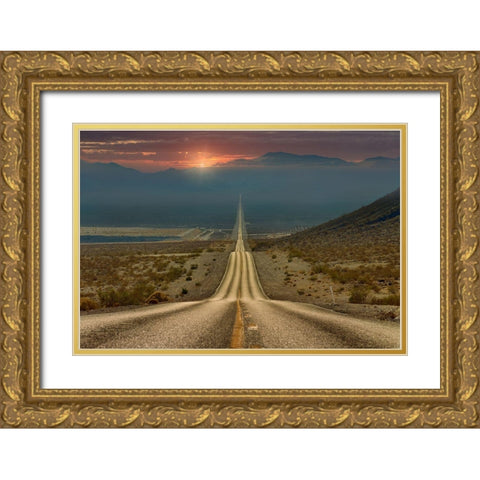 My Way... Gold Ornate Wood Framed Art Print with Double Matting by Shatov, Gennady