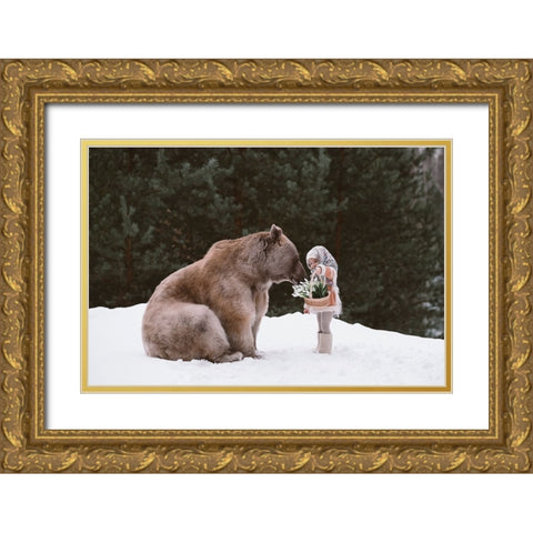 Untitled Gold Ornate Wood Framed Art Print with Double Matting by Barantseva, Olga