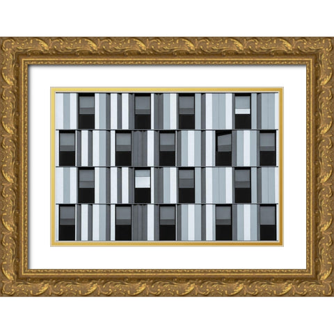 Repetitive Patterns Gold Ornate Wood Framed Art Print with Double Matting by Vangindertael, Luc