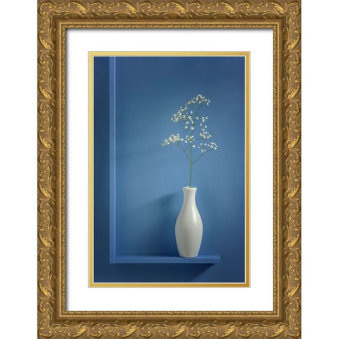 Simplicity Gold Ornate Wood Framed Art Print with Double Matting by Clough, Stephen