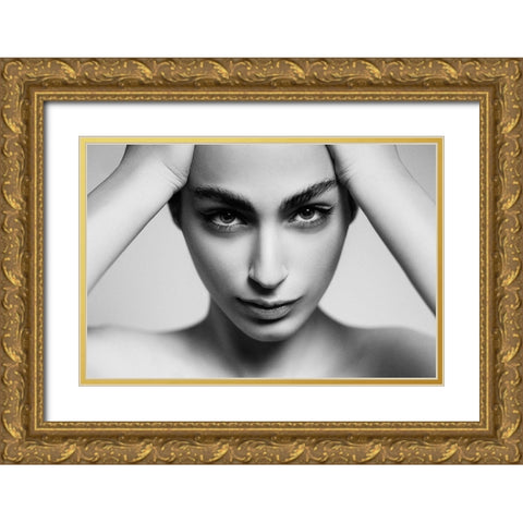 Bravo Gold Ornate Wood Framed Art Print with Double Matting by Hamidnezhad, Amin