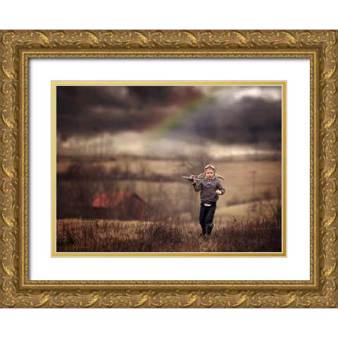 After The Storm Gold Ornate Wood Framed Art Print with Double Matting by Whitehead, Annie