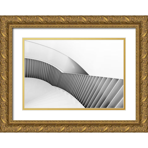 From The Right Gold Ornate Wood Framed Art Print with Double Matting by Van Son, Greetje