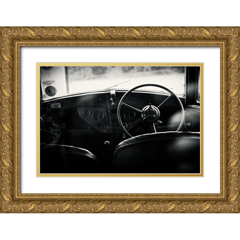 Rear Window Gold Ornate Wood Framed Art Print with Double Matting by Bland, Richard