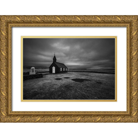 Budir Gold Ornate Wood Framed Art Print with Double Matting by Ingibergsson, Bragi