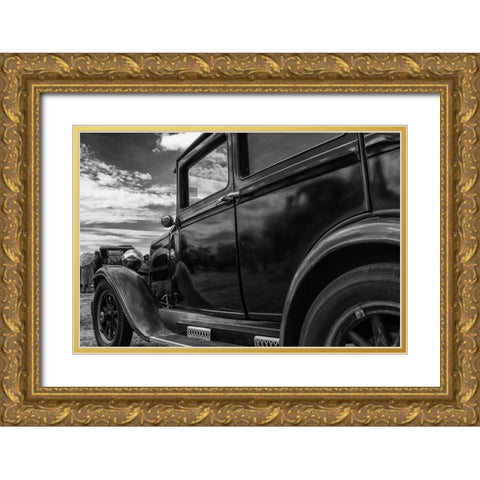 They Met Under A Big Sky Gold Ornate Wood Framed Art Print with Double Matting by Russell, Vince