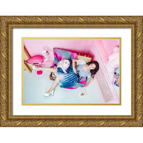 Tamila Gold Ornate Wood Framed Art Print with Double Matting by Smirnov, Sergei